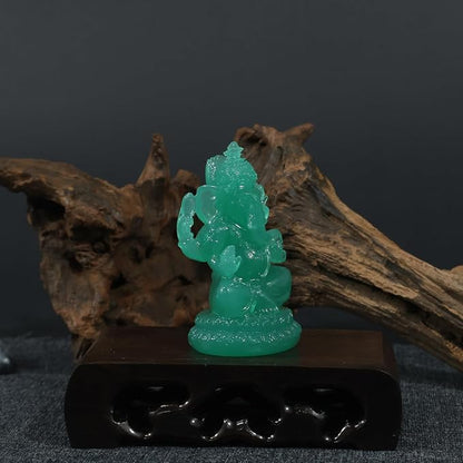 Lord Ganesha Buddha Statue - Elephant God Sculptures Ganesh Figurines | Man-Made Stone Home Garden Buddha Decoration Statues