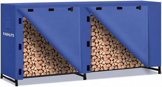8ft Firewood Rack Cover, Waterproof Heavy Duty 600D Oxford | Storage Wood Rack Cover for Patio, Yard, Indoor and Outdoor Use(Cover Only, Rack Not Included)