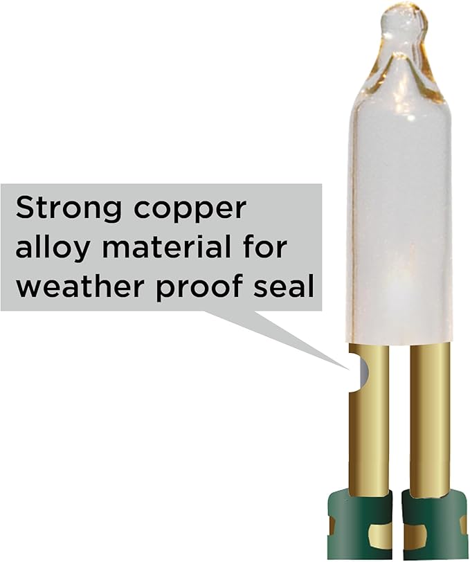 Brite Star 35 Lt Straight Line Lights, Clear, Green Wire