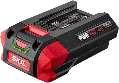 SKIL PWR CORE 40 Brushless 40V 530 CFM Cordless Leaf Blower Kit, Variable Speed with Power Boost & BY8705-00 PWRCore 40 2.5Ah 40V Lithium Battery