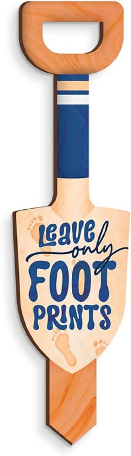 P. Graham Dunn Decorative Garden Shovel Sign - “Leave Only Footprints”- 2.5" x 9.75"