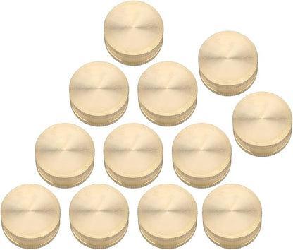 12PCS 3/4" Garden Hose Cap Garden Hose Connector Brass Cap with Washer Female Fitting Cap