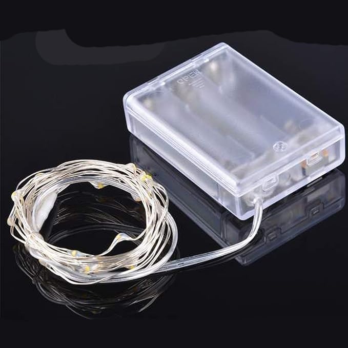 Waterproof LED Fairy String Lights - Battery Operated for Indoor & Outdoor Decoration, Wedding, Home Parties, Christmas & Holidays (Warm White, 32.8Ft)
