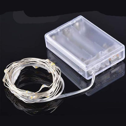 Waterproof LED Fairy String Lights - Battery Operated for Indoor & Outdoor Decoration, Wedding, Home Parties, Christmas & Holidays (Warm White, 32.8Ft)