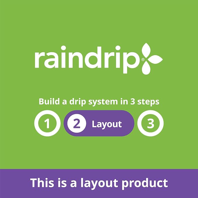 Raindrip R255DT 1/4-Inch Drip Irrigation Supply Tubing, 50 Foot, for Drip Irrigation, Drip_Emitters, Irrigation_Parts, Systems, White Polyethylene (Pack of 10)