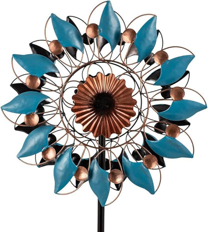 Stargarden Metal Wind Spinner, 13.7" Dia Outdoor Wind Spinners | Kinetic Garden Art & Outdoor Decoration for Yard