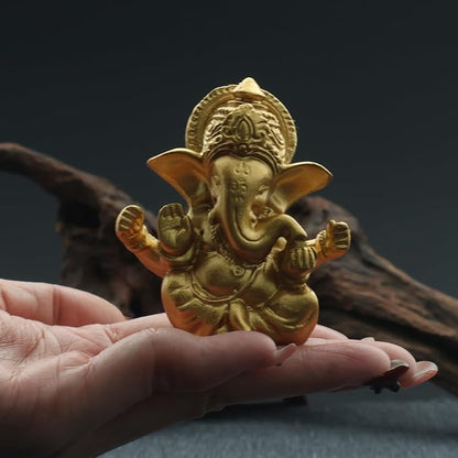 Lord Ganesha Buddha Statue - Elephant God Sculptures Ganesh Figurines | Man-Made Stone Home Garden Buddha Decoration Statues