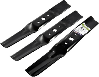 Maxpower 561557B USA MADE 3 Blade Set | For 54" Cut MTD, Cub Cadet, Troy-Bilt and Craftsman, Replaces 742-05056, 942-05056, 742-05056A, 942-05056A, CMXGZAM110143