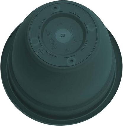 Bloem Ariana 8" Plastic Self-Watering Planter, Charleston Green, 4-Pack | Self-watering disk at the bottom of each pot that acts as a water wick and reservoir for optimal plant health