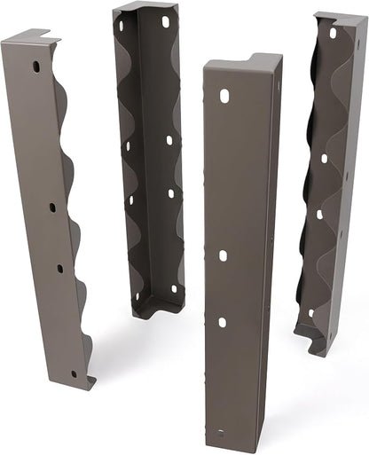 ANLEOLIFE 4-Pack Raised Garden Bed Corner Brackets, 1.5ft Tall Heavy-Duty Galvanized Steel Reinforcement Plates for Strengthening Metal Garden Beds, Quartz Grey