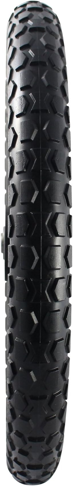 Marathon 92010-2PK Flat-Free 20" Tire and Wheel Assembly, Centered Hub, Ball Bearings, Heavy-Duty Plastic Spoked Wheel, Replacement for Rubbermaid Big Wheel and other Carts, Easy Install, 2 Pack