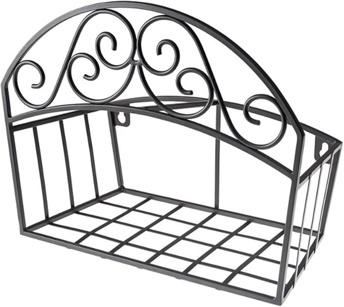 Liberty Garden Products 241 Decorative Black Garden Hose Butler with Shelf, Holds 125-Feet 14 x 6.7 x 11.5