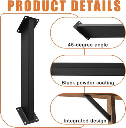 8 Pcs 45 Degree Angle Support Brackets, Heavy Duty Pergola Kit Right Angle Reinforcement Hardware Kit for Wooden Structures, for DIY Pergola Gazebos Tree Houses Patios and Gardens