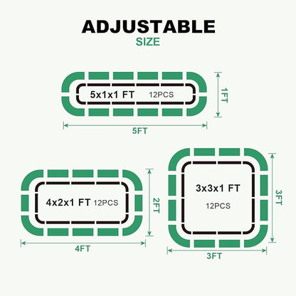 1MORE Raised Garden Bed -4X2X1 Galvanized Planter Box for Outdoor Gardening,3 in 1 Modular Raised Bed Kit with Protective Tape, Gloves for Herb，Ideal for Vegetables and Plants.Green-1Pack