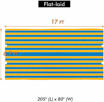 Universal Doubleton Steel Pergola Replacement Cover for Pergola Structures L-PG080PST, 80'x 205'' (Yellow and Blue)