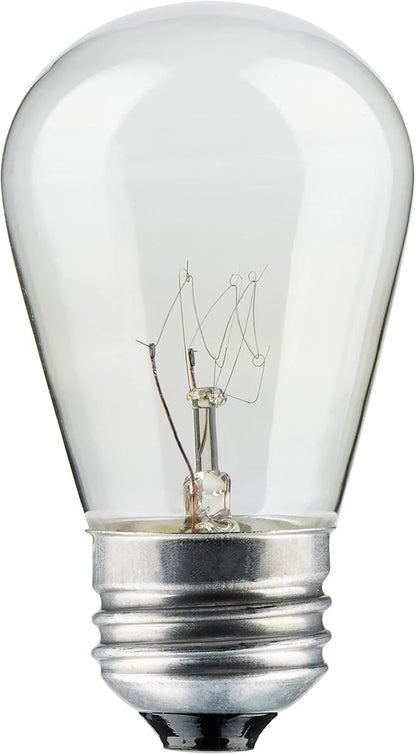 Satco S8035 Incandescent Indoor/Outdoor String Lights, Black, Bulbs Included, 24 Feet (Pack of 1)