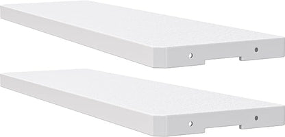YITAHOME Resin Storage Shed Shelves for 35 Cuft Horizontal Storage Sheds, 47 in x 12.6 in Waterproof Rack with 8 Screws for 4x2.5 Ft Horizontal Garden Storage Accessories, Easy Assembly, 2PCS, Gray