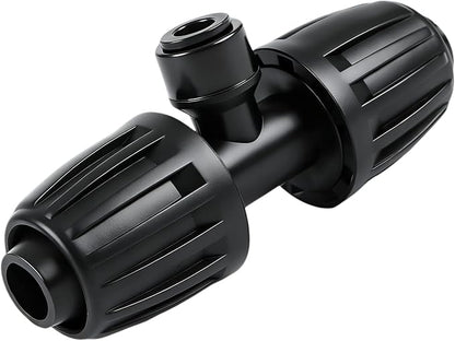 RedChili 8 Pcs Quick Connect 1/2" to 1/4" Drip Irrigation Fittings, Dripline 1/2 Inch (1/2" ID x0.6-0.65" OD) To 1/4 Inch Reducing Tee Adapter Drip Tubing 1/2" to 1/4" Irrigation 3 Way Connectors