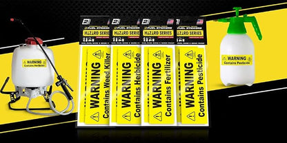 Pesticide Sticker - Insecticide Sticker Warning Signage for Pump and Garden Sprayers: Weather and Fade Resistant, Extreme Stick, Commercial Grade, Pesticide Labels - USA Made (2 Labels)