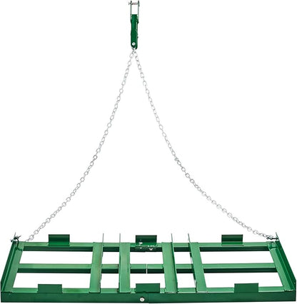 VEVOR Drag Harrow, 4 ft Heavy Duty Tow Behind Drag Harrow with Adjustable Bars & 72 in Chain, Driveway Grader Landscape Rake for ATV, UTV, Tractor, Mower Tow Behind Yard Lawn Leveling Tool