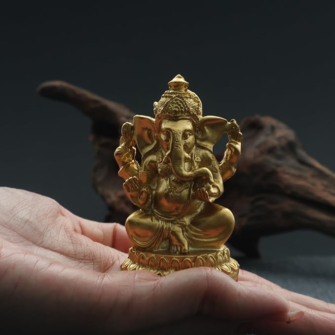 Lord Ganesha Buddha Statue - Elephant God Sculptures Ganesh Figurines | Man-made Stone Home Garden Buddha Decoration Statues