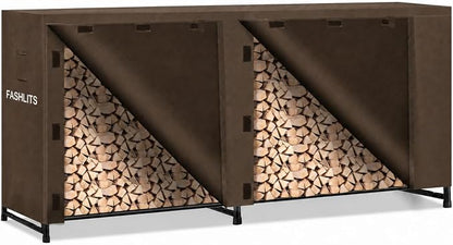 8ft Firewood Rack Cover, Waterproof Heavy Duty 600D Oxford | Storage Wood Rack Cover for Patio, Yard, Indoor and Outdoor Use(Cover Only, Rack Not Included)