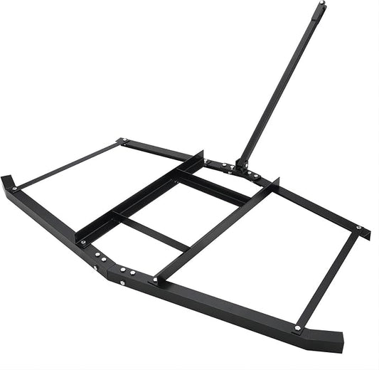 Drag Harrow 74”Wide High Efficient Driveway Grader with Pin Hitch, Up to 50lbs, Heavy-Duty Lawn Leveling Rake Pull Behind Lawn Tractor Rake for Sand, Soil, Farm, Garden