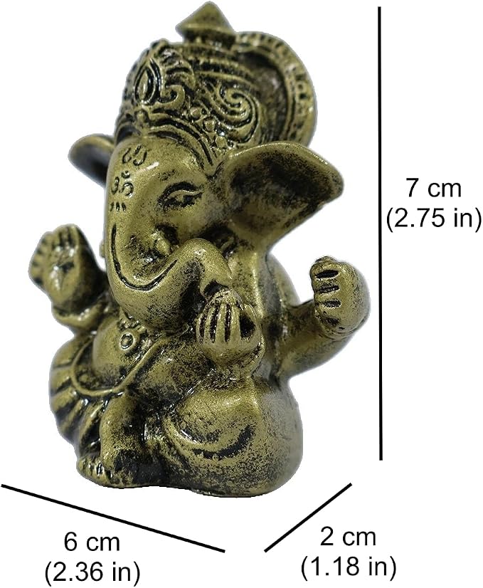 Lord Ganesha Buddha Statue - Elephant God Sculptures Ganesh Figurines | Man-Made Stone Home Garden Buddha Decoration Statues