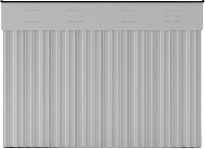 YOPTO 4×8 FT Outdoor Metal Storage Shed,Heavy-Duty Lean to Storage Shed with Lockable Single Side Hinge Door,Waterproof Metal Storage Tool House W/Sloping Roof,Air Vent&Protect Film,for Backyard,White