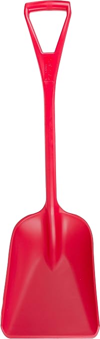 SPARTA 41076EC05 Plastic Sanitary Shovel, Food Safe Plastic Shovel For Commerical Kitchens, 11 Inches, Red, (Pack of 3)