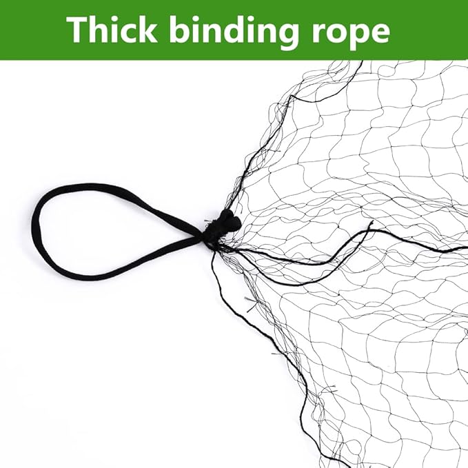 Mist Net Deep Pockets Nylon 110/2D 15mm Mesh Size Bird Netting,Invisible Net,Anti Wind System,Airport Bird Prevention (10x40 ft)