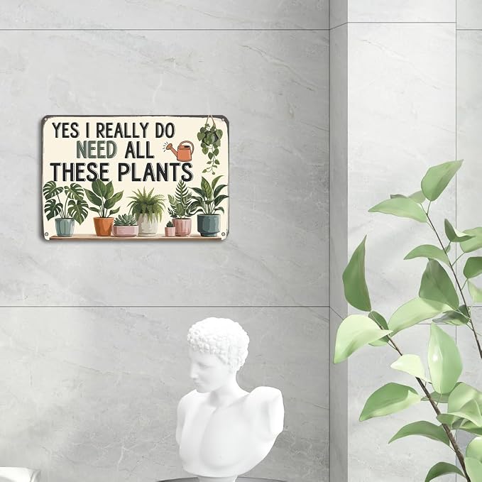 mmiishe Vintage Garden Signs Metal Wall Decor Garden Gifts for Women Men Green House Decor Metal Art for Home Gate Club Patio Porch8x12 Inch Plant Accessories Birthday Anniversary Decoration