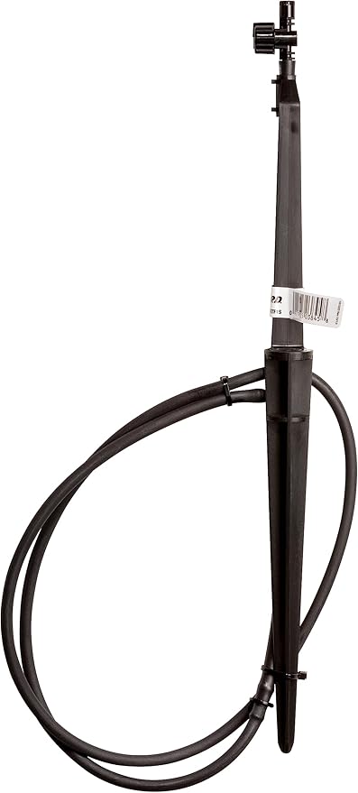 Rain Bird MSSTKTF1S Drip Irrigation Micro-Spray on Adjustable Height Staked Riser with 1/4" Tubing and Barbed Coupler, 360° Full Circle Pattern, 0-13.5' Spray Distance