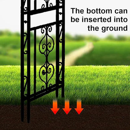 Teabelle Metal Garden Arbor Trellis, Black Arch for Climbing Plants, Wedding Outdoor Arch for Ceremony, Flowers and Plants Support Structure Stand for Lawn Patio Backyard Decoration | Durable Iron Tube, Weather Resistant Coating, Stable Structure for B...