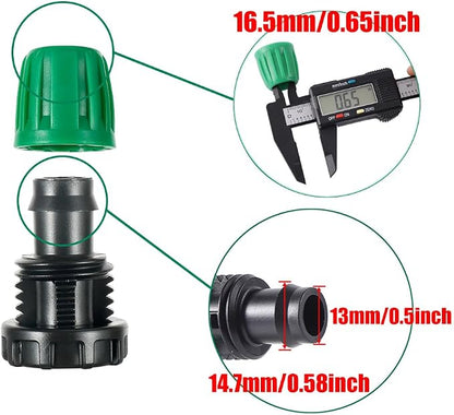 15 Pcs 1/2 Inch Irrigation Tubing End Plugs Drip Irrigation Fittings Drip Line Plugs End Cap for 1/2" irrigation tubing Drip Irrigation System Connection Parts