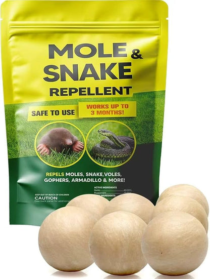 Mole & Snake Repellent Outdoor, Mole Repellent for Lawns, Snake Deterrent for Yard, Gopher Repellent, Vole Repellent Outdoor, Pet Safe Snake Repellent for Yard Powerful,Covers 120 sq ft of Space - 7P