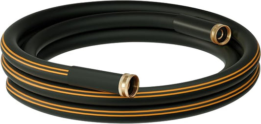 Atlantic 8 ft Female to Female Garden Hose, Black 5/8" Leader Water Hose | Perfect for Hose Reels & Dehumidifiers – with Solid Brass Connectors