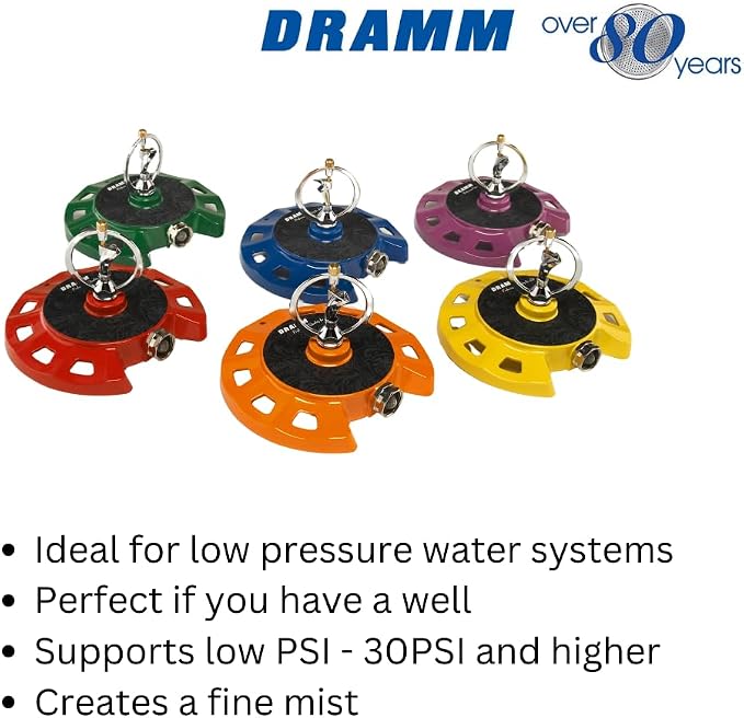 Dramm 15074 ColorStorm Spinning Sprinkler, Green