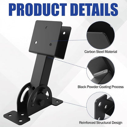 2 Pcs 2“x 4”Heavy Duty Roof Riser Brackets Kit | Adjustable Height Angle Pergola Brackets|Roof Riser Beam Bracket for Gazebos|Carports|and Patios