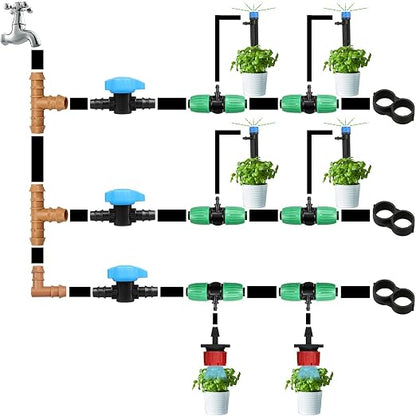 Gardrip 5 Pack 1/2 Inch Drip Irrigation Valve: 1/2 in. in-Line Shut Off Valves for 1/2 Inch Drip Irrigation Tubing (.570-.620" ID) Barbed Cut Off Switch Valve for Garden Irrigation System