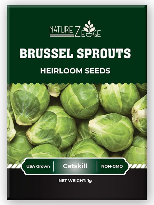 Brussel Sprouts Seeds for Planting, Catskill, 1 gram, 270 Seeds, Grow Heirloom Brussels Sprouts Fresh in Your Garden, Non-GMO