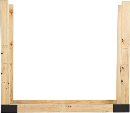 Shelter SLRK Adjustable Length & Height Firewood Storage Log Rack/Holder Kit, Powder Coated Heavy Duty All Steel, Adj. L x 14" D x Adj. H, Black