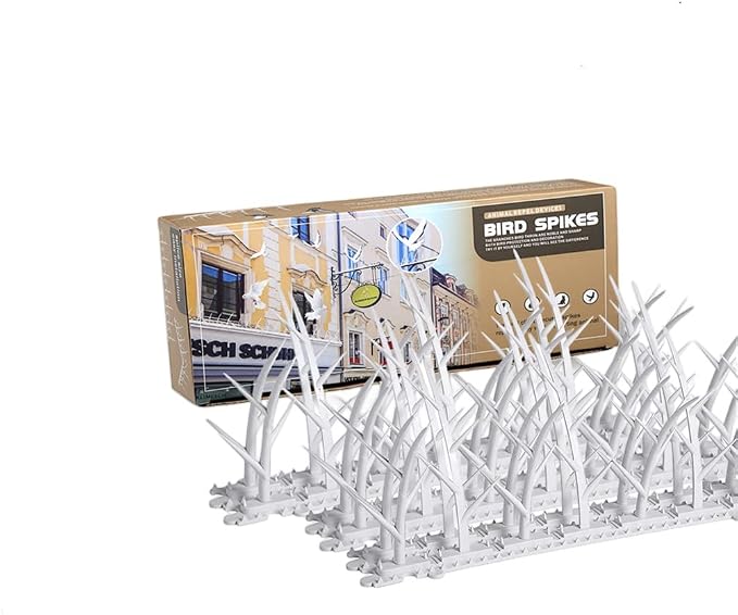 6 Packs of Bird Spikes, Cat Spikes, Pigeon Spikes (Coverage 5.8 Feet) | Birds Deterrent Spikes Suitable for Balconies, Walls, Railings, Roof and Windows