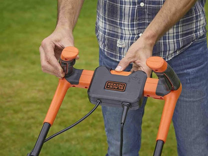 Black + Decker bemw451bh-qs Wired Lawnmower 3 Height 32 cm, 1200 Watt, Orange