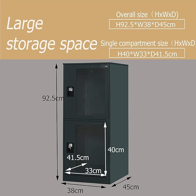 MECOLOR Vertical Single-Layer Small lockers with Padlocks and latches, 2 or 3 compartments, for Employees, Families, Offices,supermarkets and Other Places, (Dark Grey, G2V)