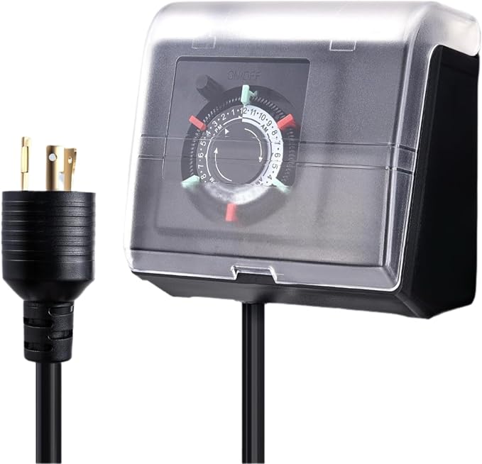 Mechanical Pool Pump Timer,NEMA L5-20R Plug-in Timer