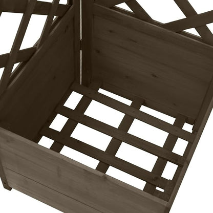 Corner Trellis Planter Garden Trellis Planter Raised Bed Flower Herb Box Wooden Climbing Plant Planter Box with Trellis for Outdoor 15.7"x15.7"x59" Solid Fir Wood
