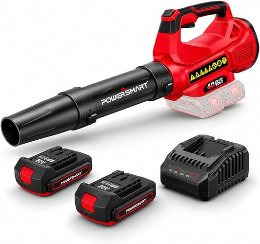 PowerSmart 40V Leaf Blower Cordless, 650CFM 150MPH Performance with 2 x 2.0Ah Batteries & Chargers Included,Powerful Blowers for Lawn Care, Patio, Dust, Blowing Leaves and Dust