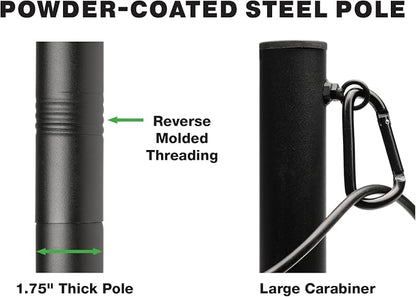 Excello Global Products Wooden Planter Box Set with 10' String Light Pole - 14"x14", Ready to Assemble.