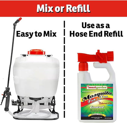 I Must Garden Outdoor Yard Spray Concentrate: Kills & Repels Mosquitos, Ticks, Fleas, and Other Biting Insects – Powerful Blend of Natural Essential Oils – Safe for People, Pets & Plants – 32oz